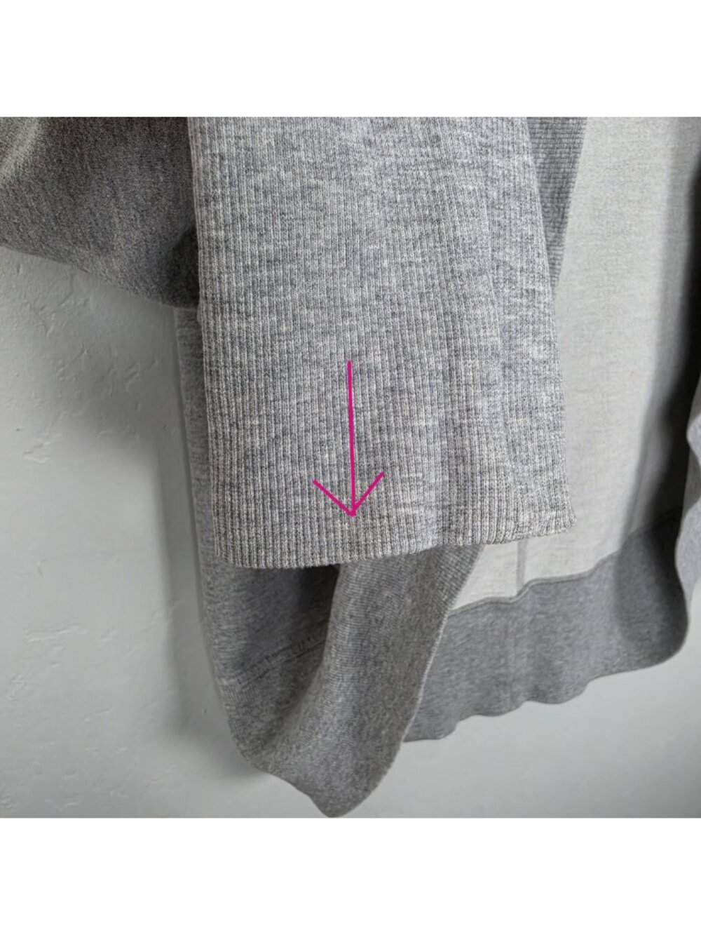 Norma Kamali Cocoon Batwing Cardigan Oversized Open Front Heathered Gray Size S - Picture 11 of 13